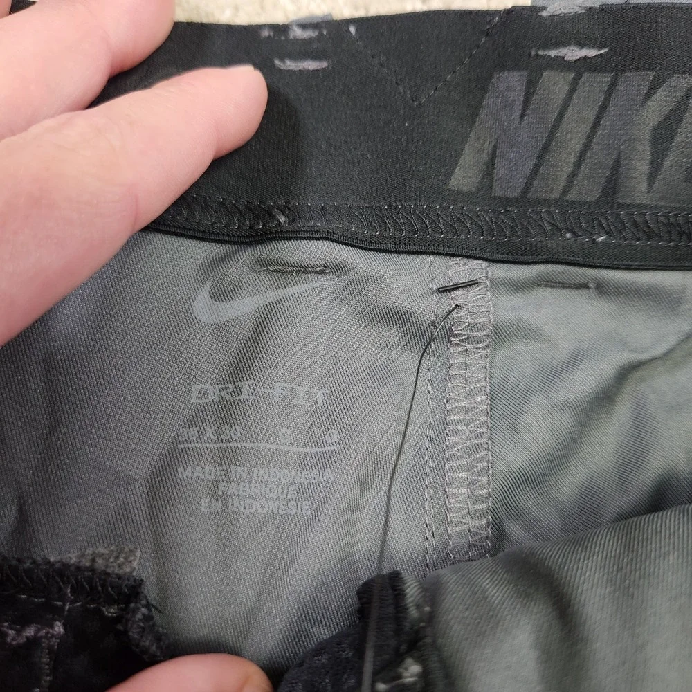 Nike Golf Pants Men 36x30 Flex Standard Fit Gray Elastic Waist Chino NEW